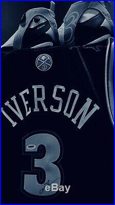 1/1 Iverson sample used nuggets Player exclusive shoes PSA Jersey signed