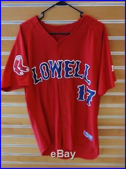 #17 Andrew Benintendi GAME-USED Lowell Spinners Red Away Jersey RED SOX