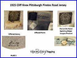 1925 PIRATES CLIFF KNOX GAME WORN JERSEY & PANTS With25 ANNIVERSARY PATCH