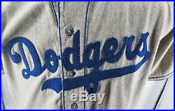 1951 Brooklyn Dodgers Game Worn Used Flannel Jersey Jim Gilliam LA Dodgers