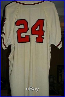 1955 Milwaukee Braves Home flannel jersey, #24
