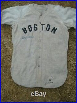 1956 Ted Williams Boston Red Sox Game Worn Used Road Flannel Jersey Autographed