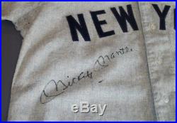 1958 Yankees Mickey Mantle Autograph Game Worn Road Jersey