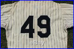 1959 New York Yankees Game Worn Used Home Pinstripe Flannel Jersey