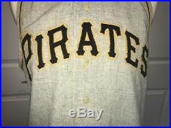 1959 Pittsburgh Pirates Jersey Pirates Game Used Jersey Worn Flannel