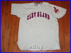 1960's GAME USED CLEVELAND INDIANS DURENE MINORS LEAGUE BASEBALL JERSEY VINTAGE