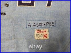 1960s 1970s Chicago White Sox Blue Wilson Game Used Jersey #27 Wilson Sz 42