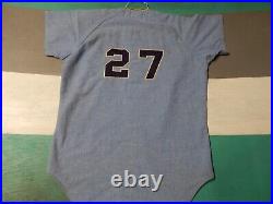 1960s 1970s Chicago White Sox Blue Wilson Game Used Jersey #27 Wilson Sz 42