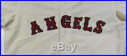 1965 Marcelino Lopez LA ANGELS GAME USED Worn FLANNEL JERSEY Unaltered ALL-ORIG
