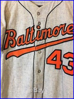 1966 Baltimore Orioles Set 1 Game Used Jersey World Series Champs #43 Spalding