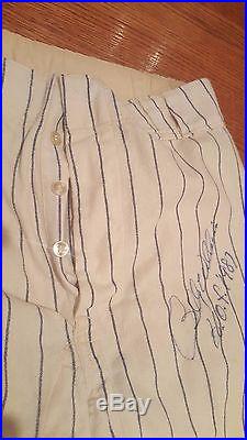 1967 Billy Williams Signed Auto Game Used Home Pants Chicago Cubs 2016 Champs