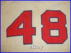 1967 Mack Jones Atlanta Braves Game Used Home Flannel Jersey #48 with MLB patch