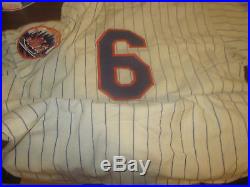1967 New York Mets Home Flannel Game Used Jersey #6 Bart Shirley / Bob Johnson