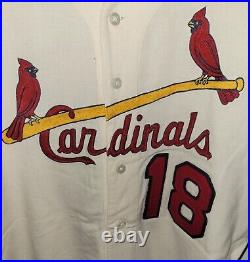 1967 St. Louis Cardinals #18 Mike Shannon Jersey White Flannel MILB Rare @ES