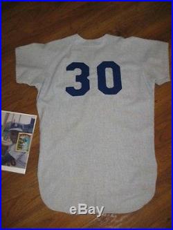 1968 Vtg LA DODGERS Cleo Jomes Rawlings Flannel Game worn baseball jersey #30