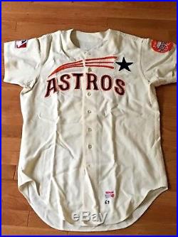 1969 Houston Astros game worn jersey shooting star with 100th& astrodome patch