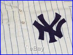 1969 NEW YORK YANKEES GAME USED FLANNEL BASEBALL JERSEY VINTAGE 1960s