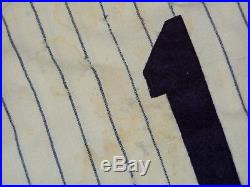 1969 NEW YORK YANKEES GAME USED FLANNEL BASEBALL JERSEY VINTAGE 1960s