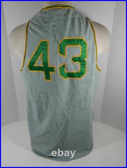 1969 Oakland Athletics Bobby Hoffman #43 Game Used Green Flannel 100 A P Removed