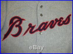 1969 Tito Francona Atlanta Braves Game Used Road Flannel Jersey #19 with MLB Patch