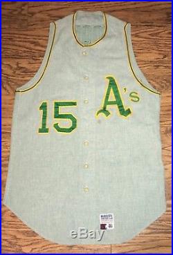1970 Bobby Brooks Game Worn Oakland Athletics Vest Style Road Jersey