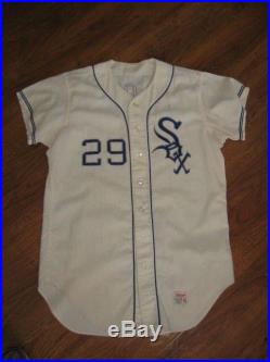 1970 Chicago White Sox Game Worn/Used Flannel White Jersey Knoop #29