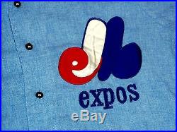 1971 GAME USED MONTREAL EXPOS FLANNEL JERSEY VINTAGE 1970s GARY CARTER WORN