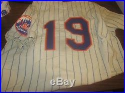 1971 New York Mets Home Flannel Game Used Jersey #19 Tim Foli