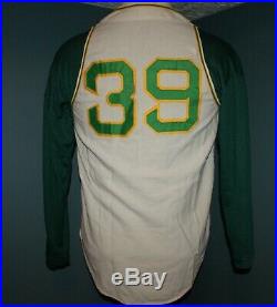 1971 Oakland A's Burlington Bees Game Worn Used Flannel Jersey Kurt Blefary