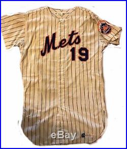 1971 Tim Foli New York Mets game used home flannel jersey #19