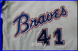 1972 Eddie Mathews Atlanta Braves Game Worn Used Home Jersey Sand Knit
