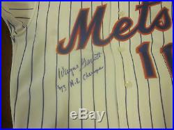 1972 New York Mets Game Used Knit Jersey #11 Wayne Garrett Autographed