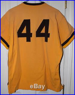 1972 Vincente Romo San Diego Padres Rawlings Mustard Color Jersey Size 44, Set 1