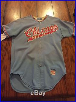 1972 game used Chuck Tanner Chicago White Sox Road Jersey MEARS LOA