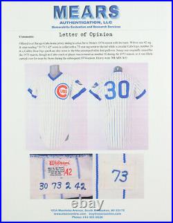 1973-1974 Steve Stone Chicago Cubs Game Used Vintage Pin-stripe Home Jersey A10