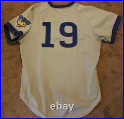 1973 Chicago Cubs Game Worn Used Road Jersey Pat Bourque