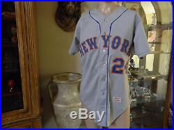 1973 Willie Mays New York Mets Road Game Used & Signed Jersey with Full JSA LOA