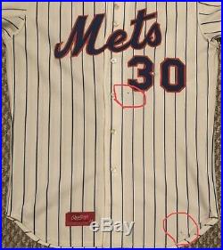1974 New York Mets #30 Bob Miller Game Worn Home Jersey Rawlings 44