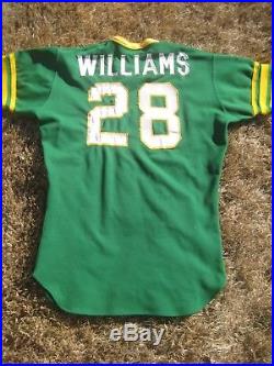 1975 Billy Williams Oakland A's Game Jersey McAuliffe