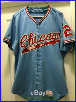 1975 Game Used Worn Chet Lemon Chicago White Sox Rookie Jersey