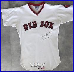 1976 Carl Yastrzemski Boston Red Sox Home Game Used Autographed Jersey -LOA