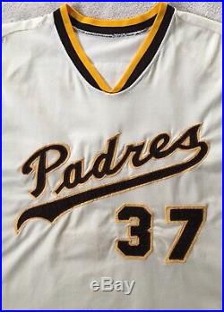 1976 Game Used Worn DAVE TOMLIN Padres Home Jersey #37 Bicentennial Patch
