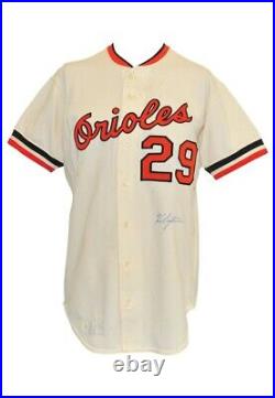 1976 Ken Singleton game worn used jersey Baltimore Orioles Signed