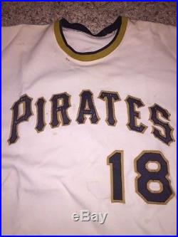 1976 Omar Moreno Pittsburgh Pirates ROOKIE Game Worn Used Jersey