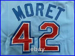 1977 Texas Rangers game used worn jersey Roger Moret vintage MLB