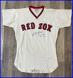 1978 Carl Yastrzemski Signed Boston Red Sox McAuliffe Original Game Jersey