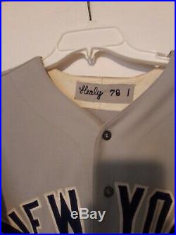 1978 Vintage NY Yankees Fran Healy Away Game Used Jersey