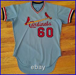 1979-1981 St. Louis Cardinals Game Used Blue Road Jersey Worn By Steve Busby