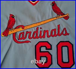 1979-1981 St. Louis Cardinals Game Used Blue Road Jersey Worn By Steve Busby