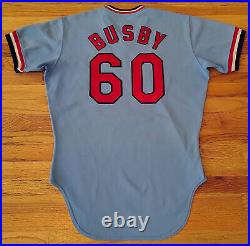 1979-1981 St. Louis Cardinals Game Used Blue Road Jersey Worn By Steve Busby